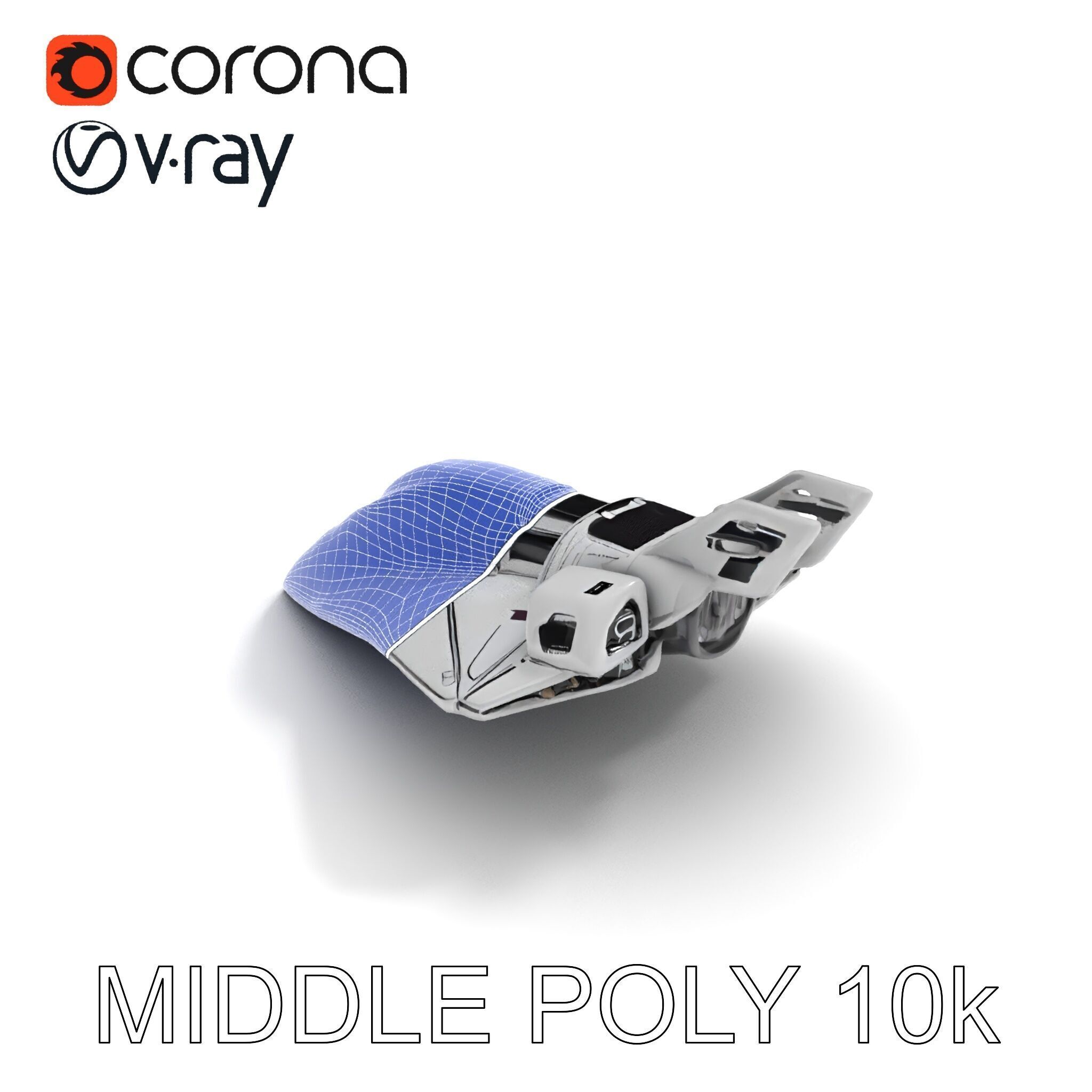 Futuristic Spacecraft Model Pack with Detailed Textures Low-poly 3D model_17