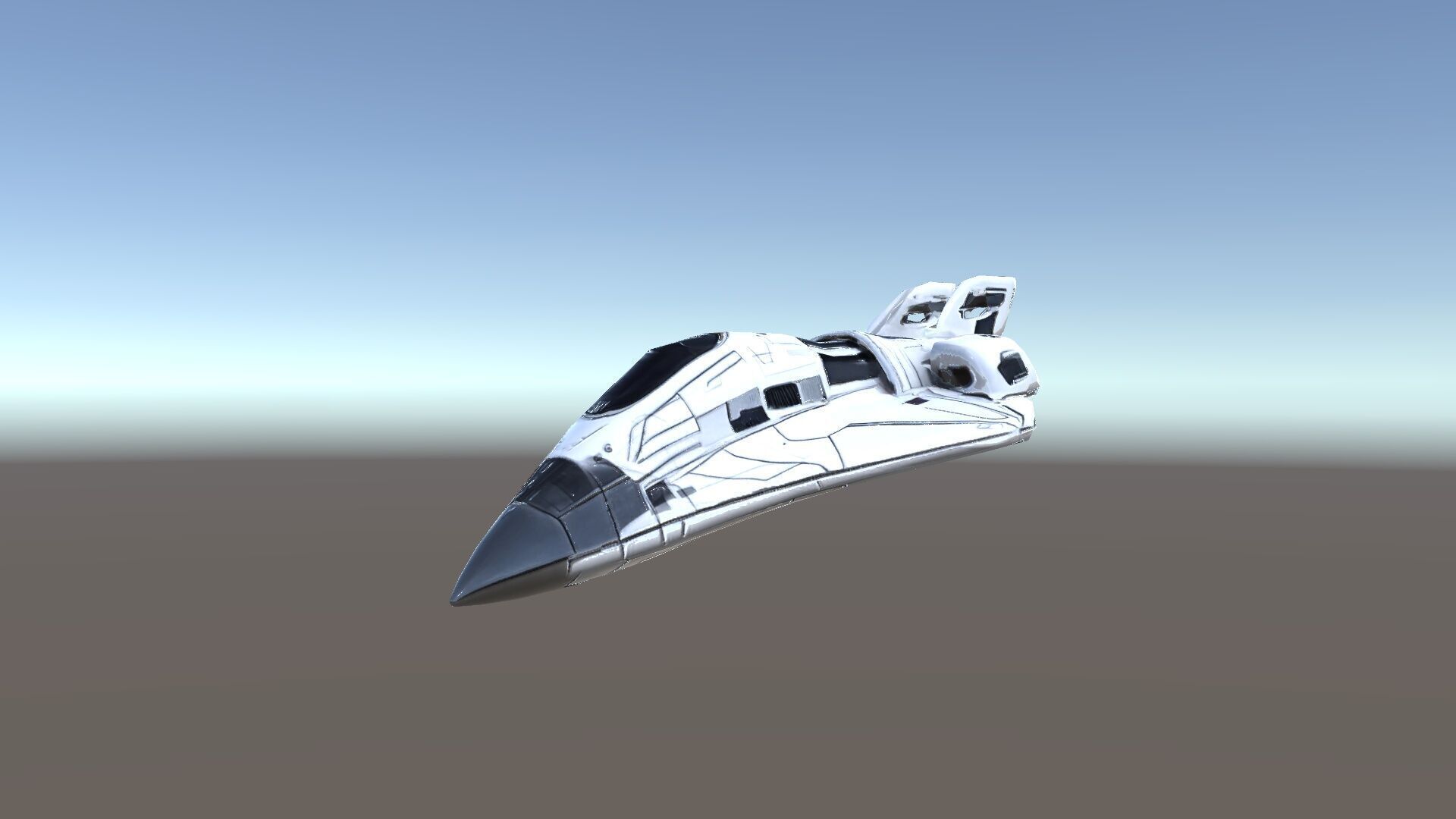 Futuristic Spacecraft Model Pack with Detailed Textures Low-poly 3D model_23