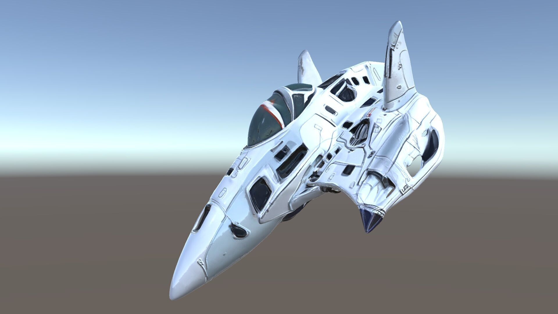 Futuristic Jet Fighter Model Pack with PBR Textures Low-poly 3D model_5
