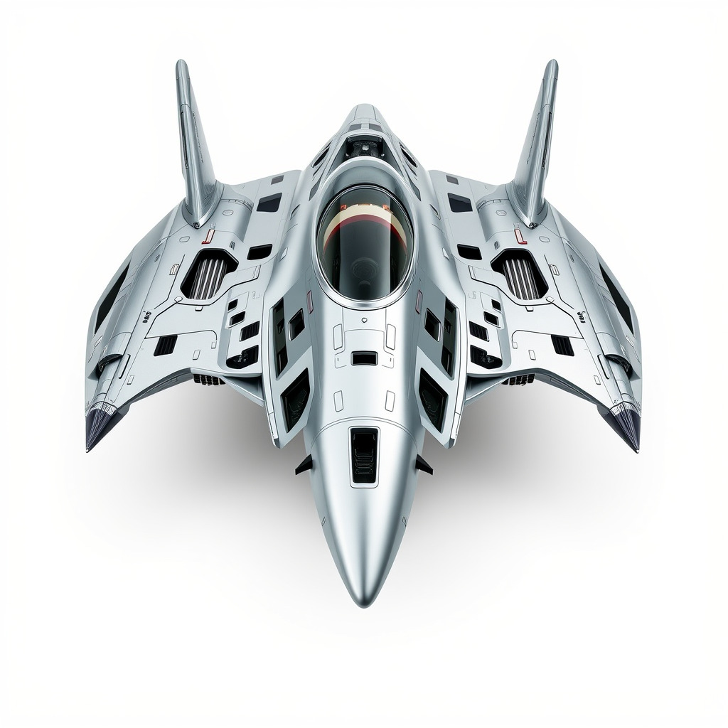 Futuristic Jet Fighter Model Pack with PBR Textures Low-poly 3D model_4