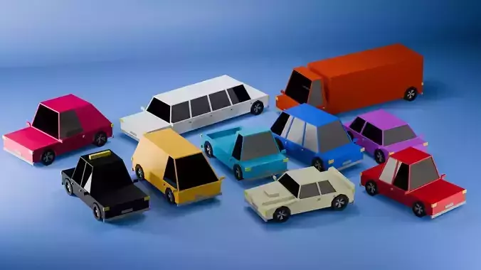 Low Poly Cars Collection