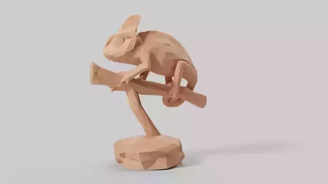 3d Low Poly Chameleon Printing
