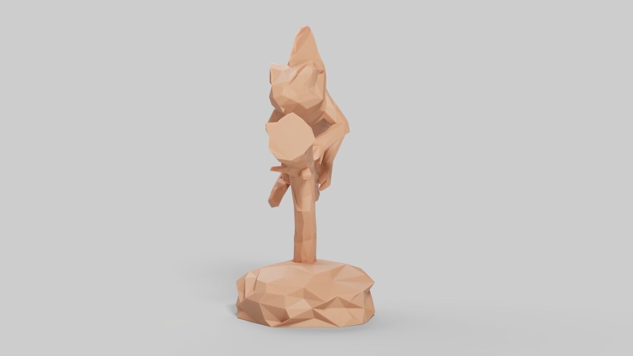 3d Low Poly Chameleon Printing 3D print model_4