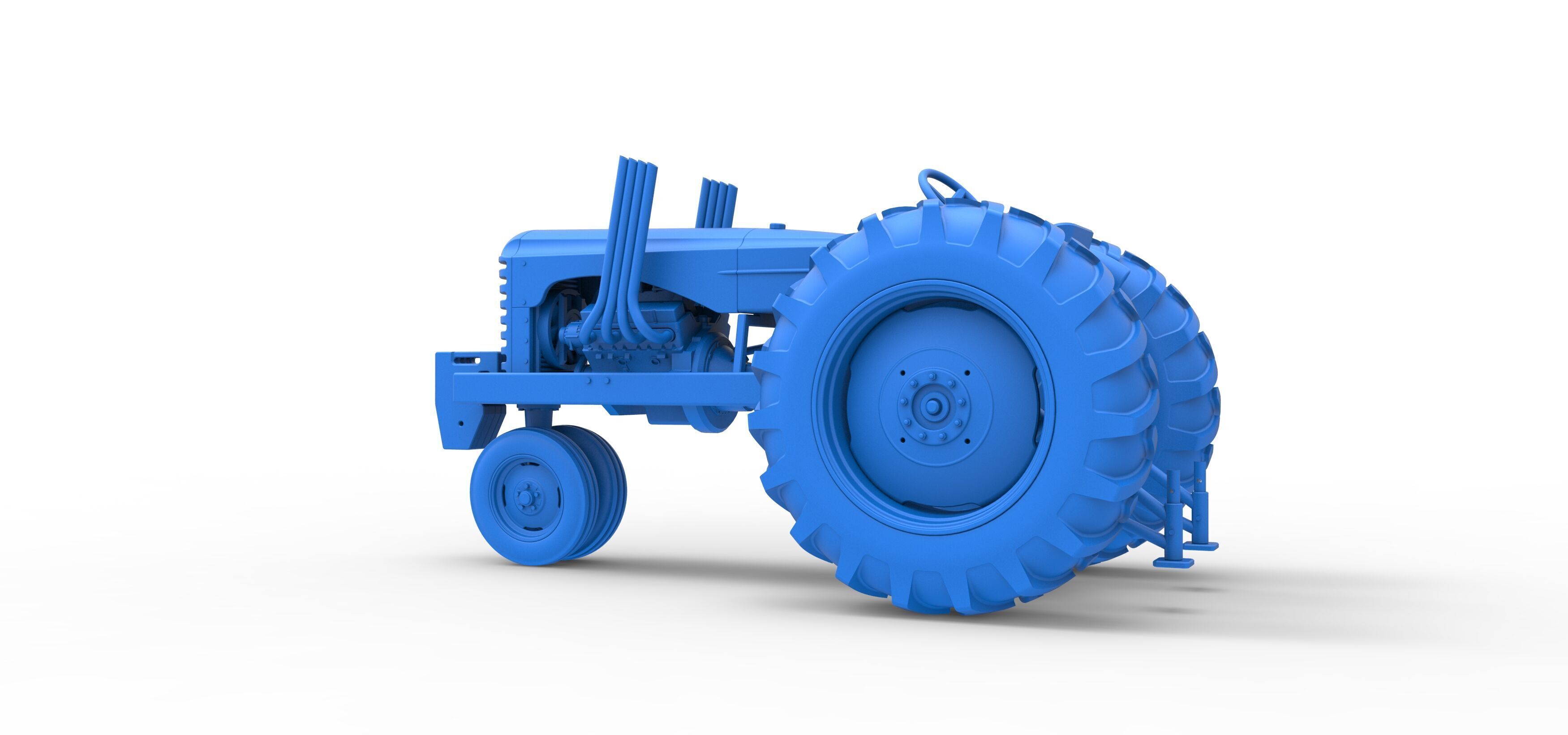 Vintage Small block Pulling tractor Version 4 Scale 1 to 25 3D print model_34