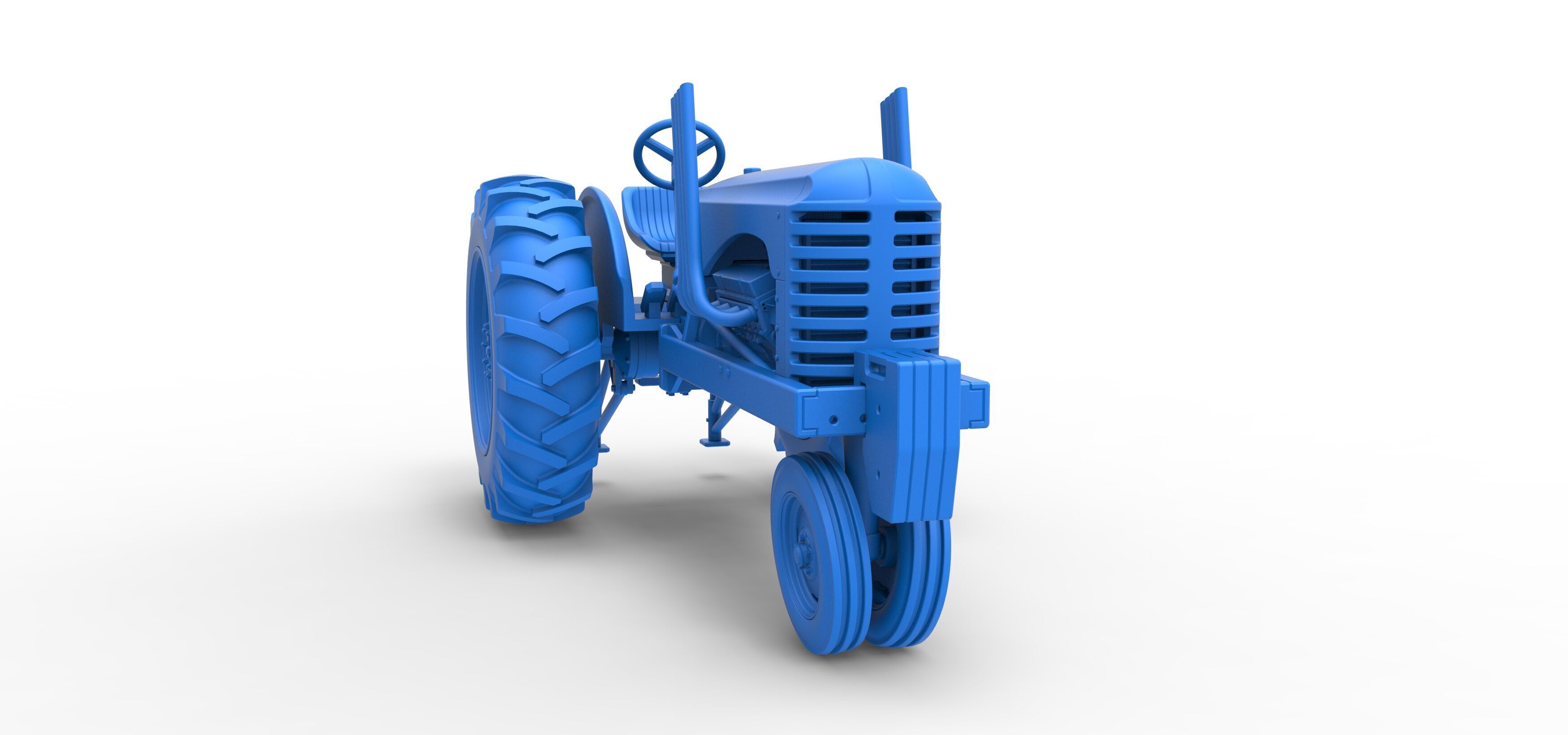 Vintage Small block Pulling tractor Version 4 Scale 1 to 25 3D print model_42