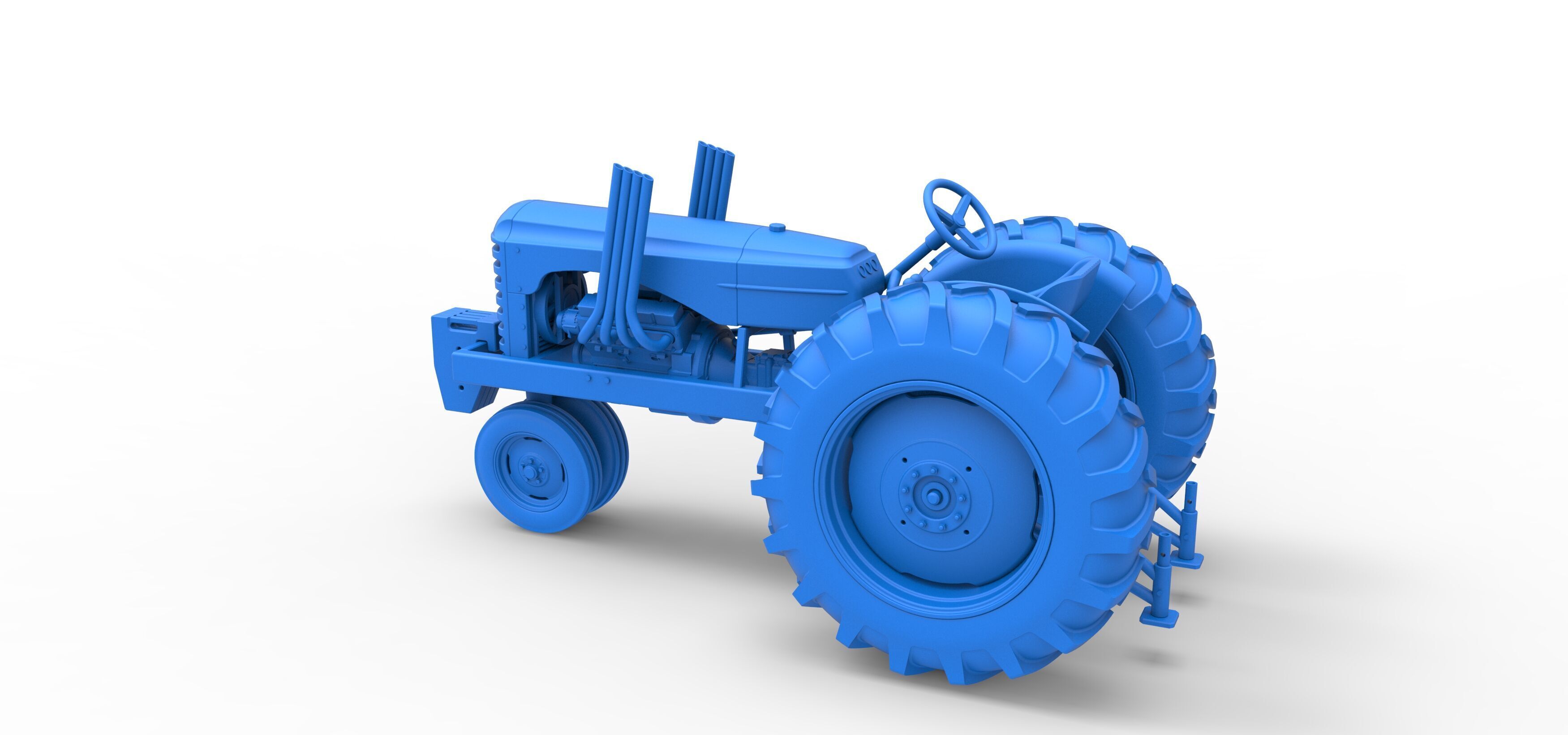 Vintage Small block Pulling tractor Version 4 Scale 1 to 25 3D print model_33