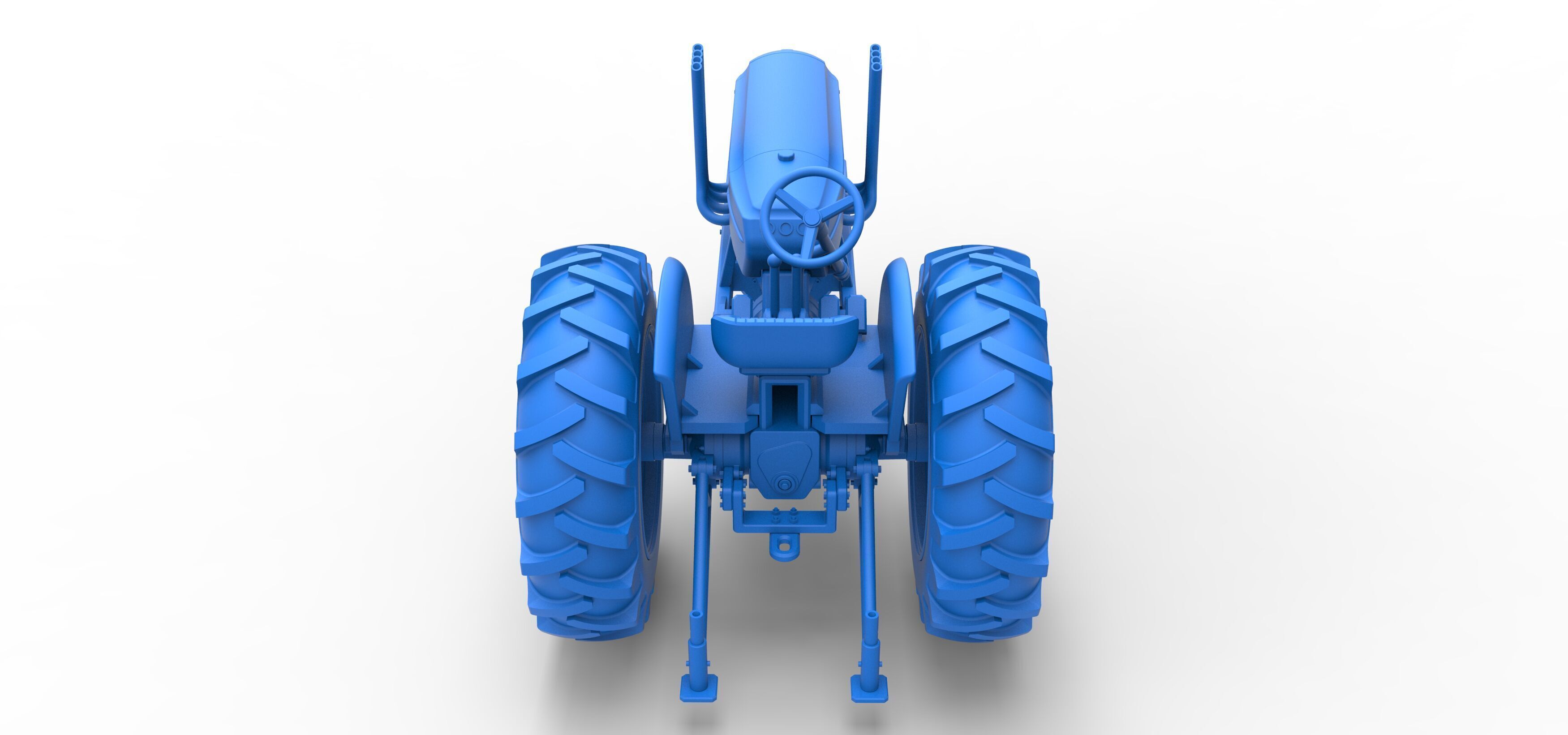 Vintage Small block Pulling tractor Version 4 Scale 1 to 25 3D print model_37