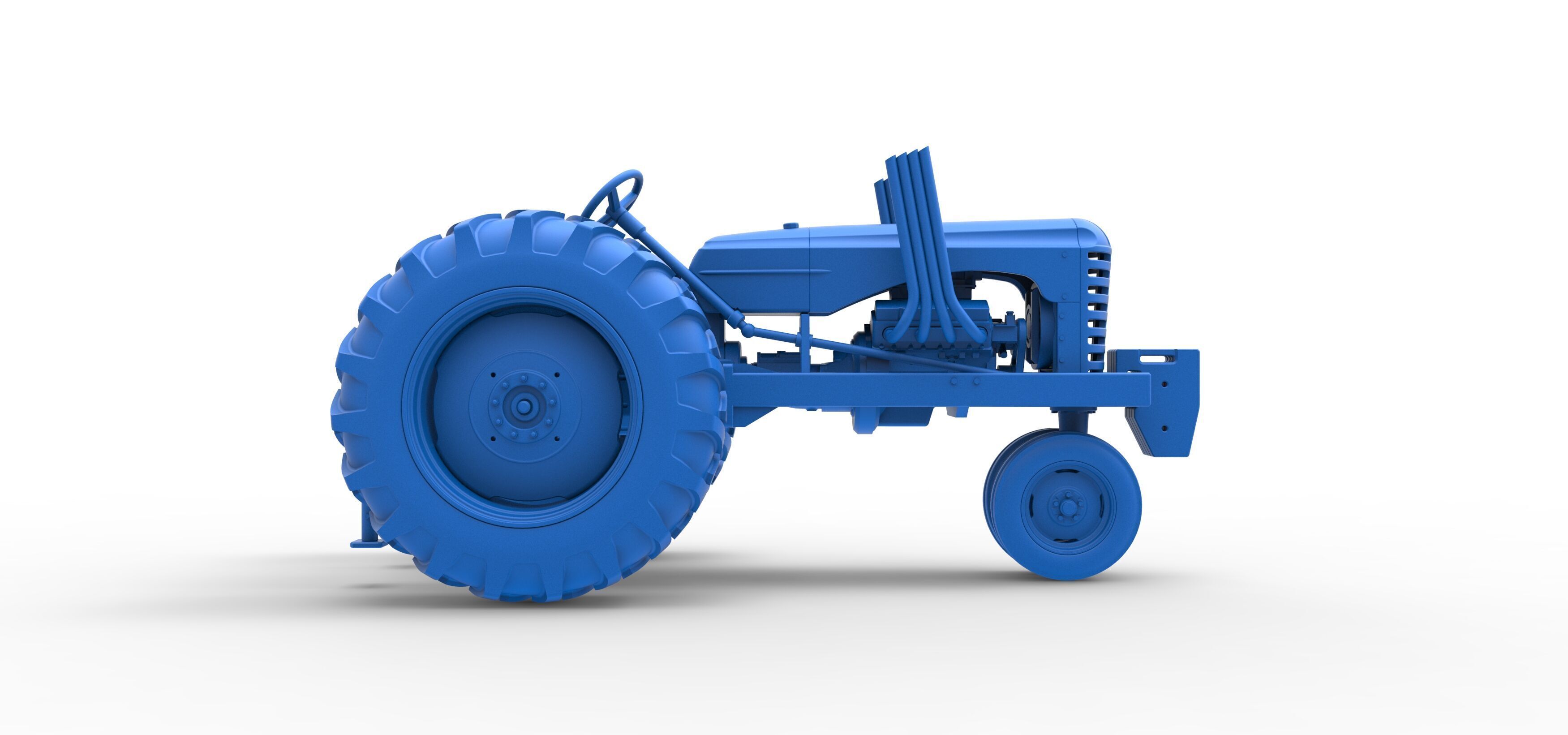 Vintage Small block Pulling tractor Version 4 Scale 1 to 25 3D print model_40