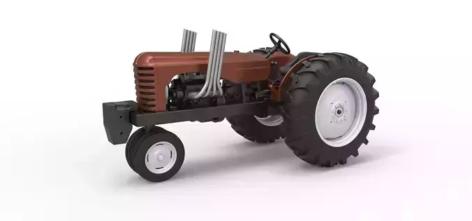 Vintage Small block Pulling tractor Version 4 Scale 1 to 25