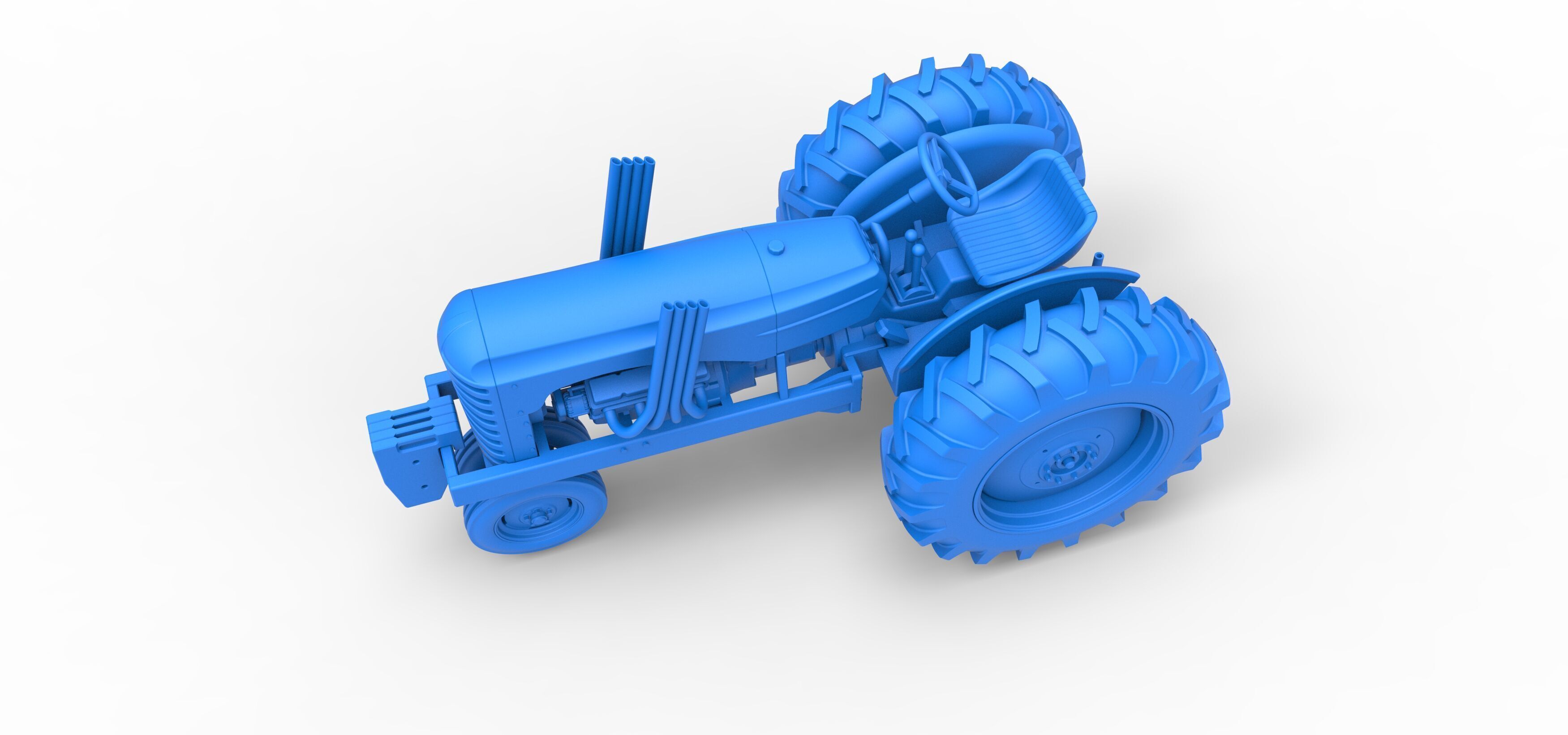 Vintage Small block Pulling tractor Version 4 Scale 1 to 25 3D print model_25