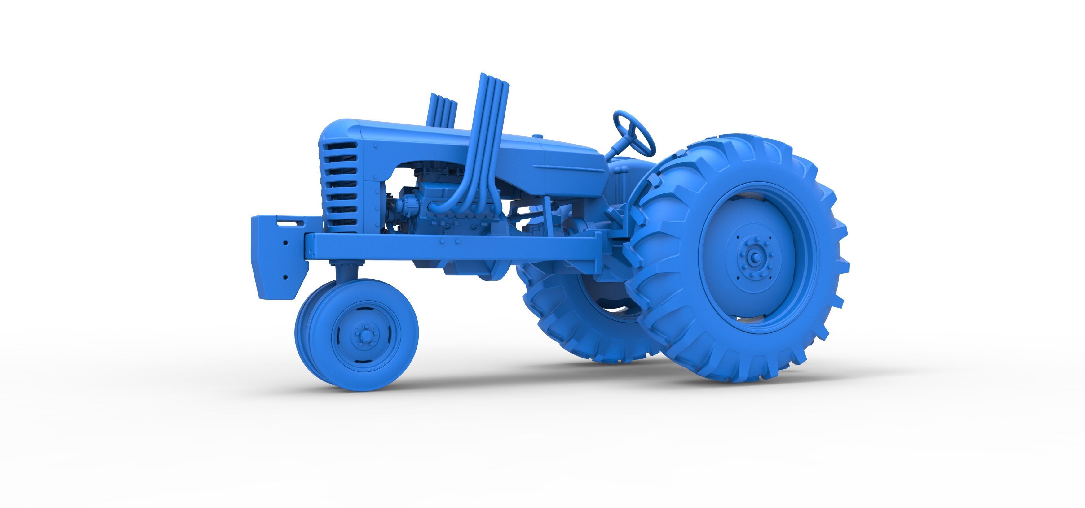 Vintage Small block Pulling tractor Version 4 Scale 1 to 25 3D print model_23