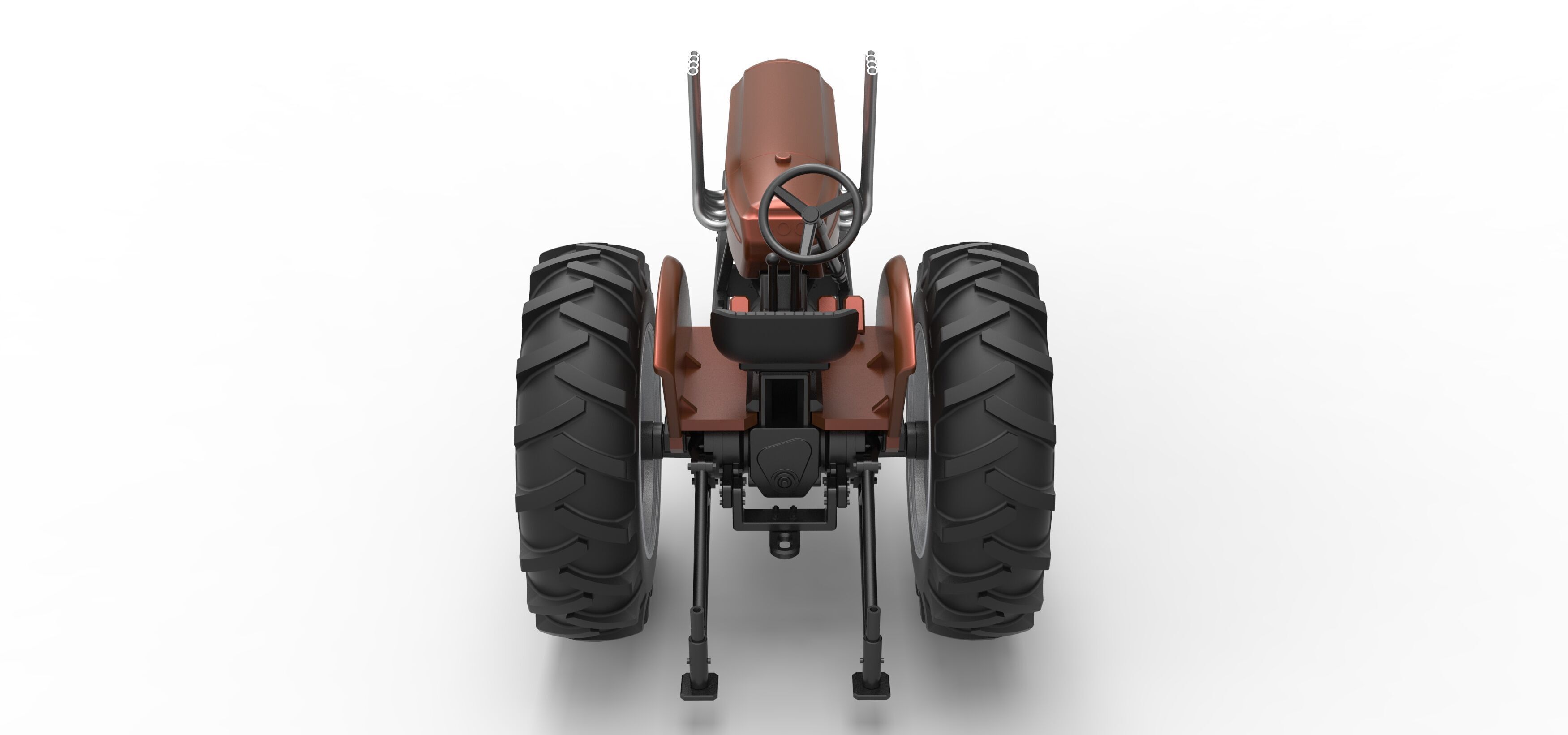 Vintage Small block Pulling tractor Version 4 Scale 1 to 25 3D print model_16