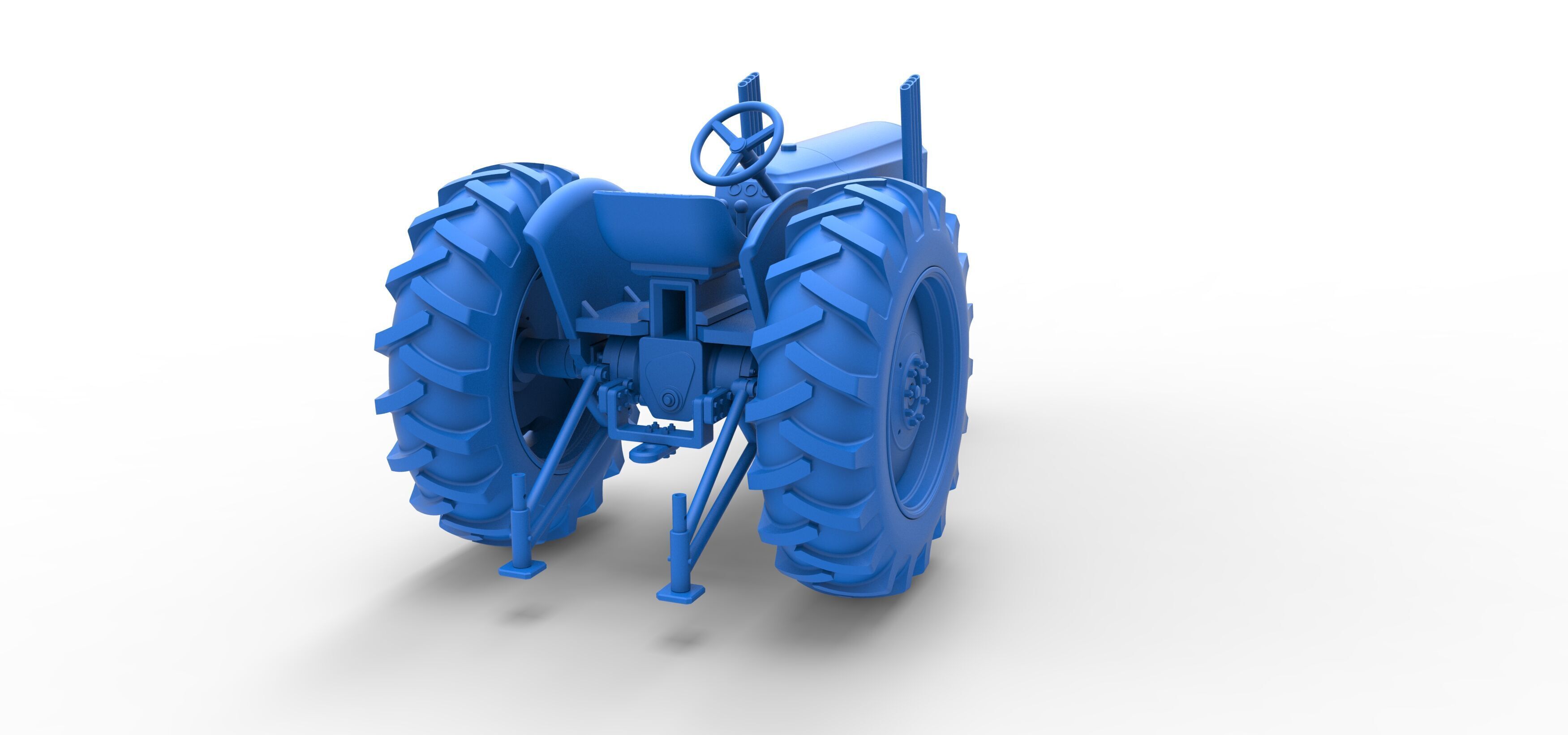 Vintage Small block Pulling tractor Version 4 Scale 1 to 25 3D print model_38