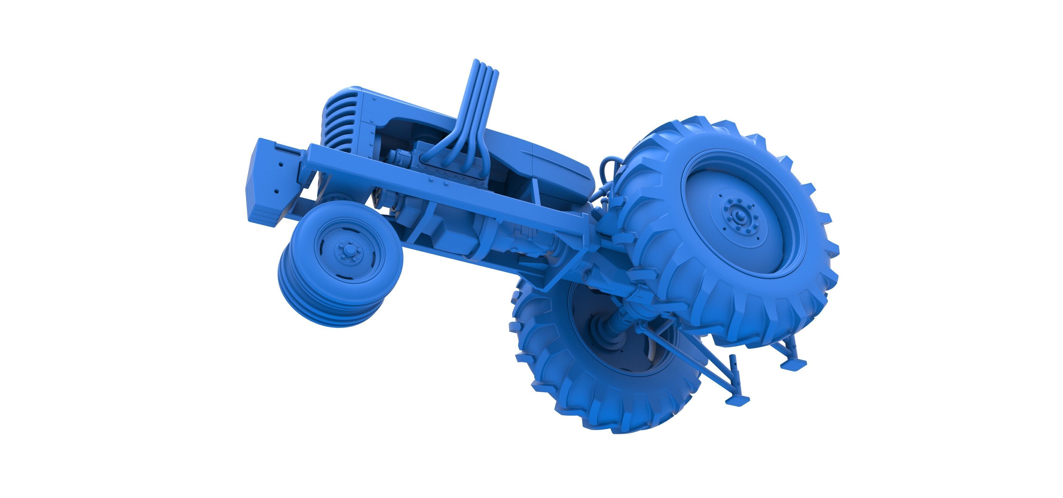 Vintage Small block Pulling tractor Version 4 Scale 1 to 25 3D print model_24