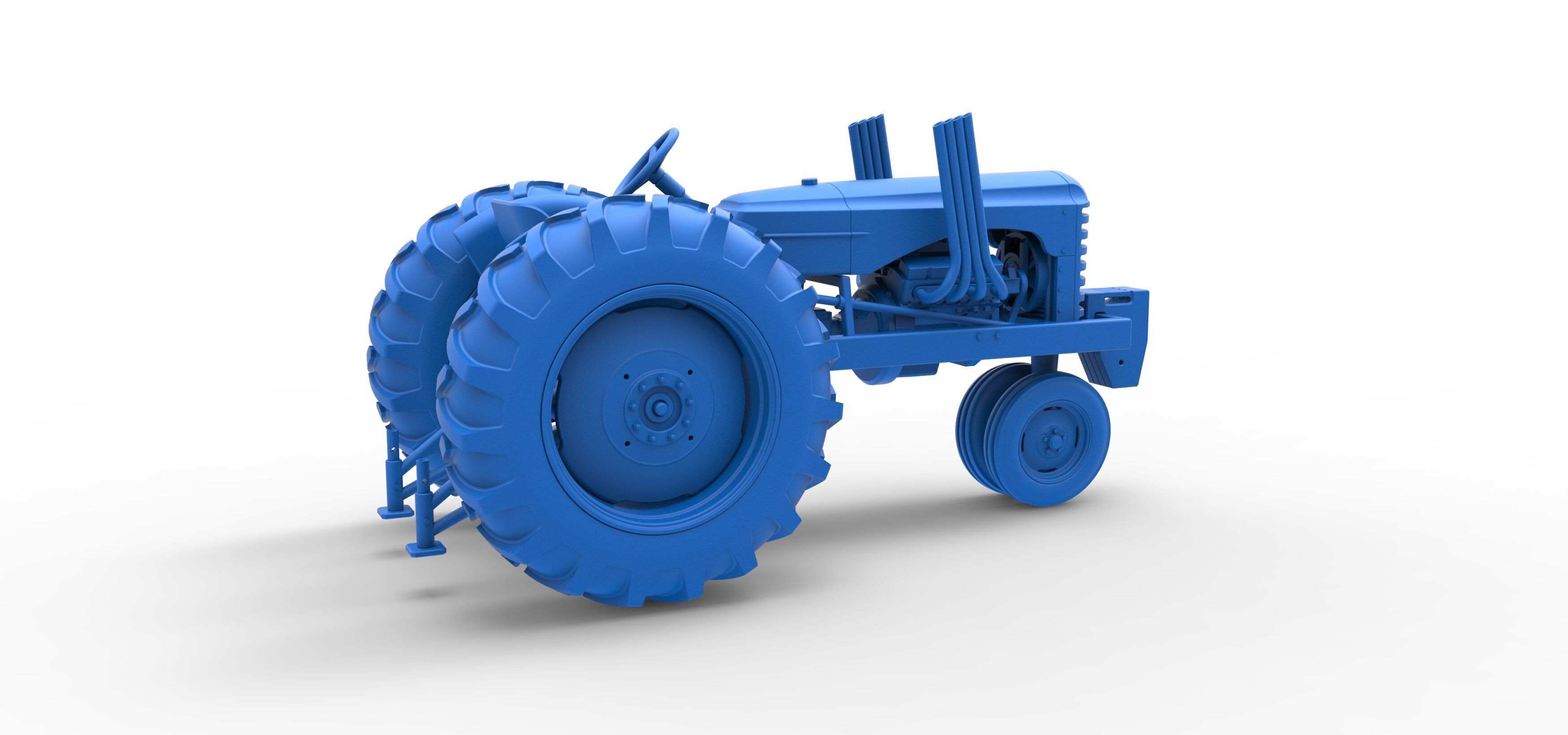 Vintage Small block Pulling tractor Version 4 Scale 1 to 25 3D print model_39