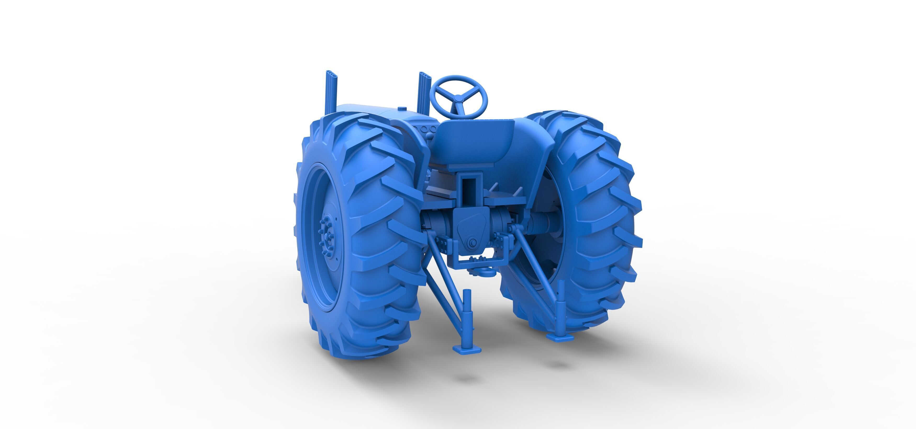 Vintage Small block Pulling tractor Version 4 Scale 1 to 25 3D print model_35