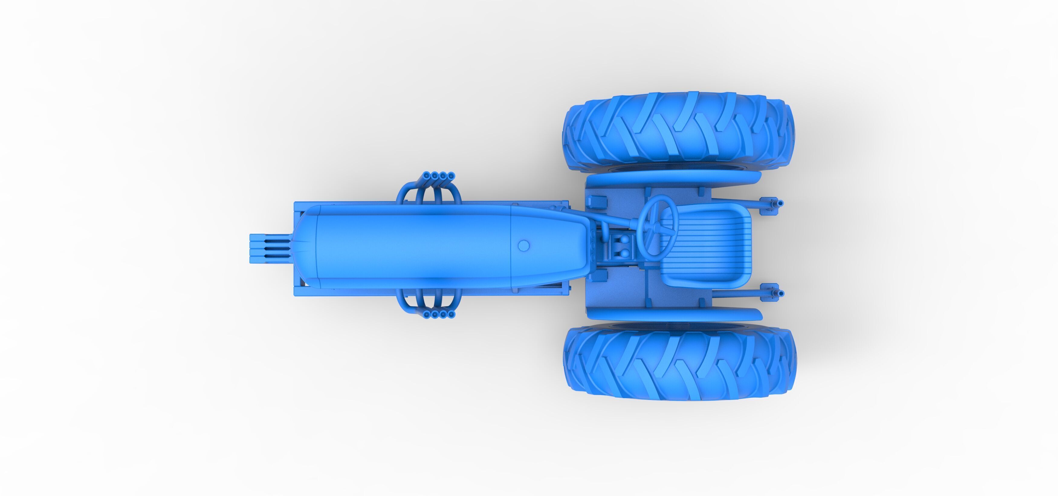 Vintage Small block Pulling tractor Version 4 Scale 1 to 25 3D print model_32