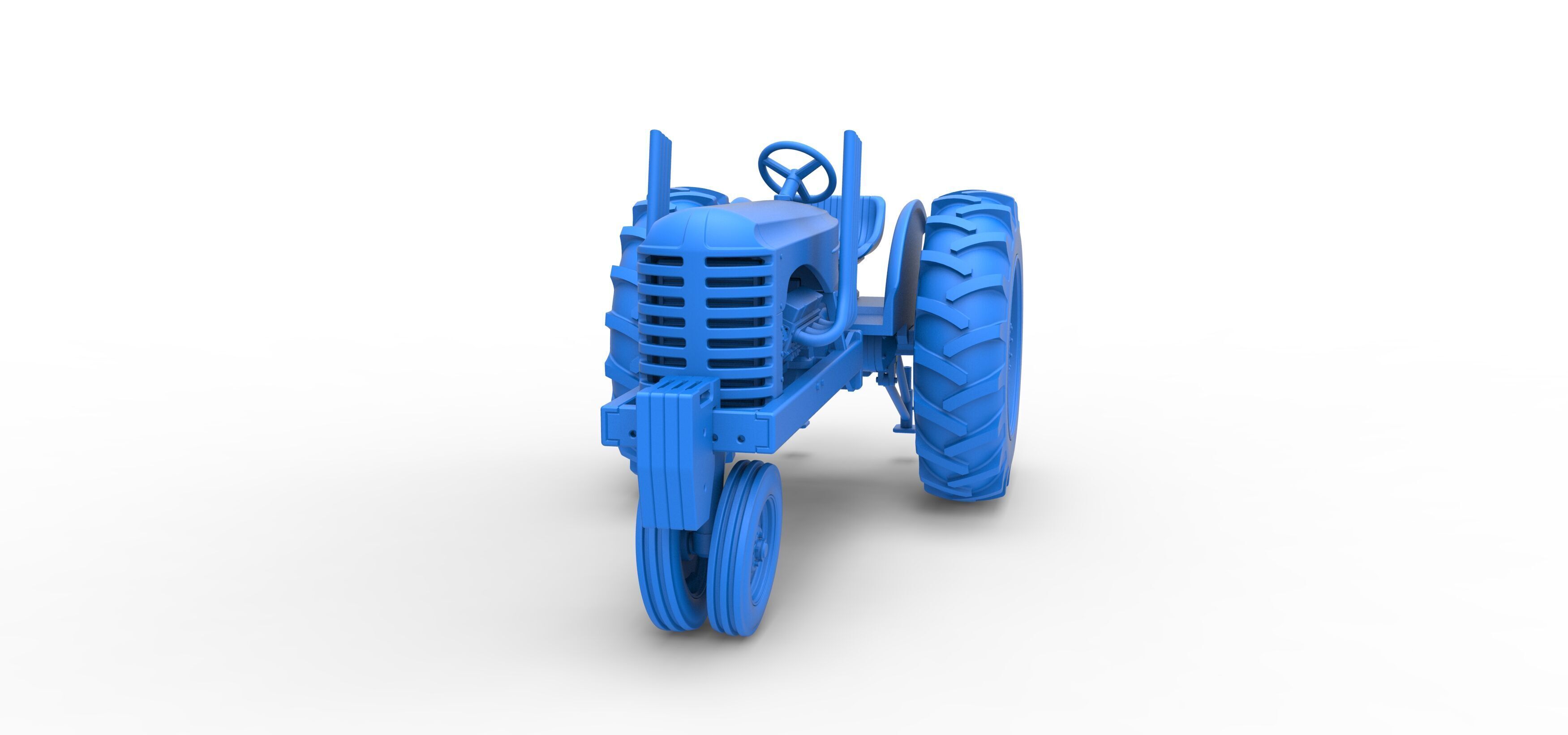 Vintage Small block Pulling tractor Version 4 Scale 1 to 25 3D print model_26