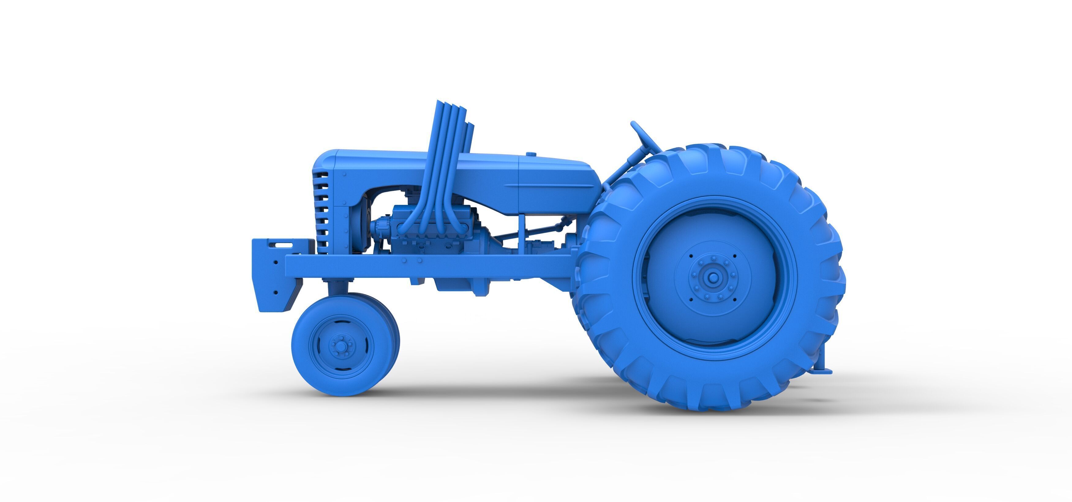 Vintage Small block Pulling tractor Version 4 Scale 1 to 25 3D print model_30