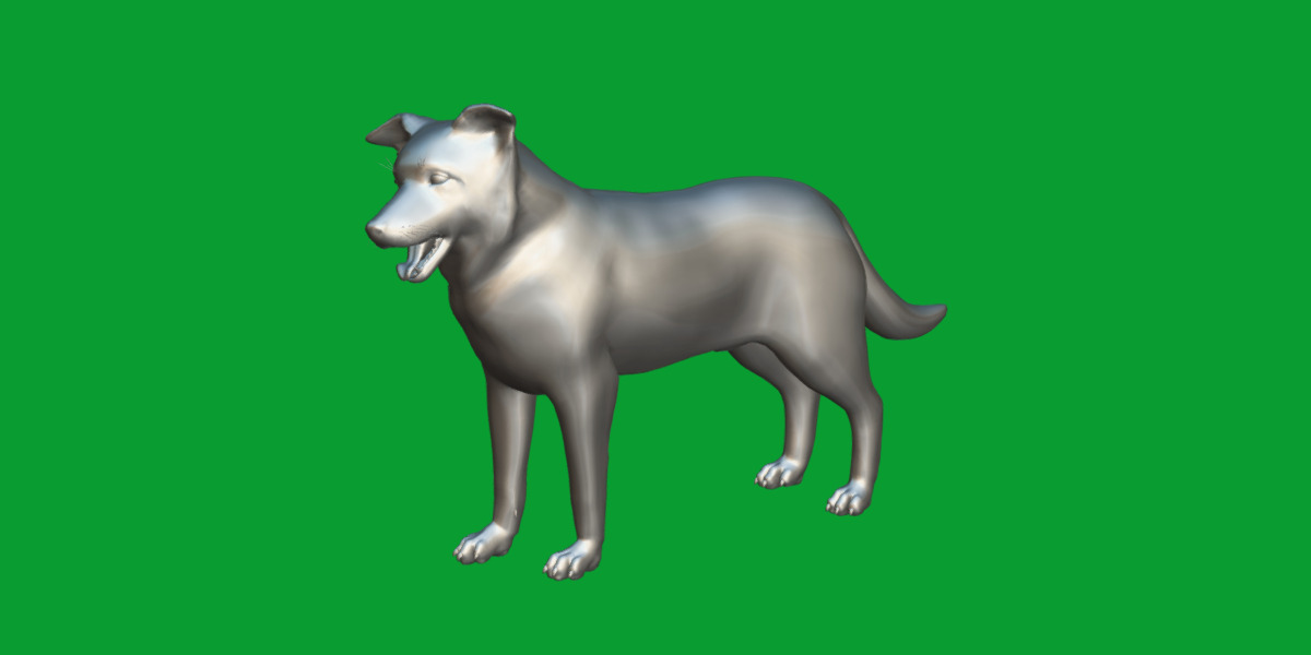 Blue Merle Border Collie Dog Low-poly 3D model_21