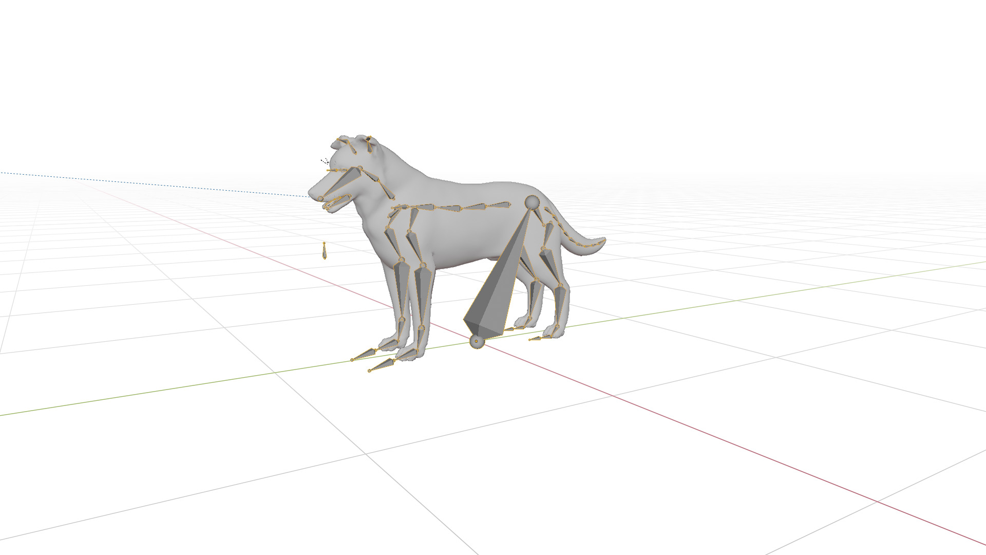 Blue Merle Border Collie Dog Low-poly 3D model_33
