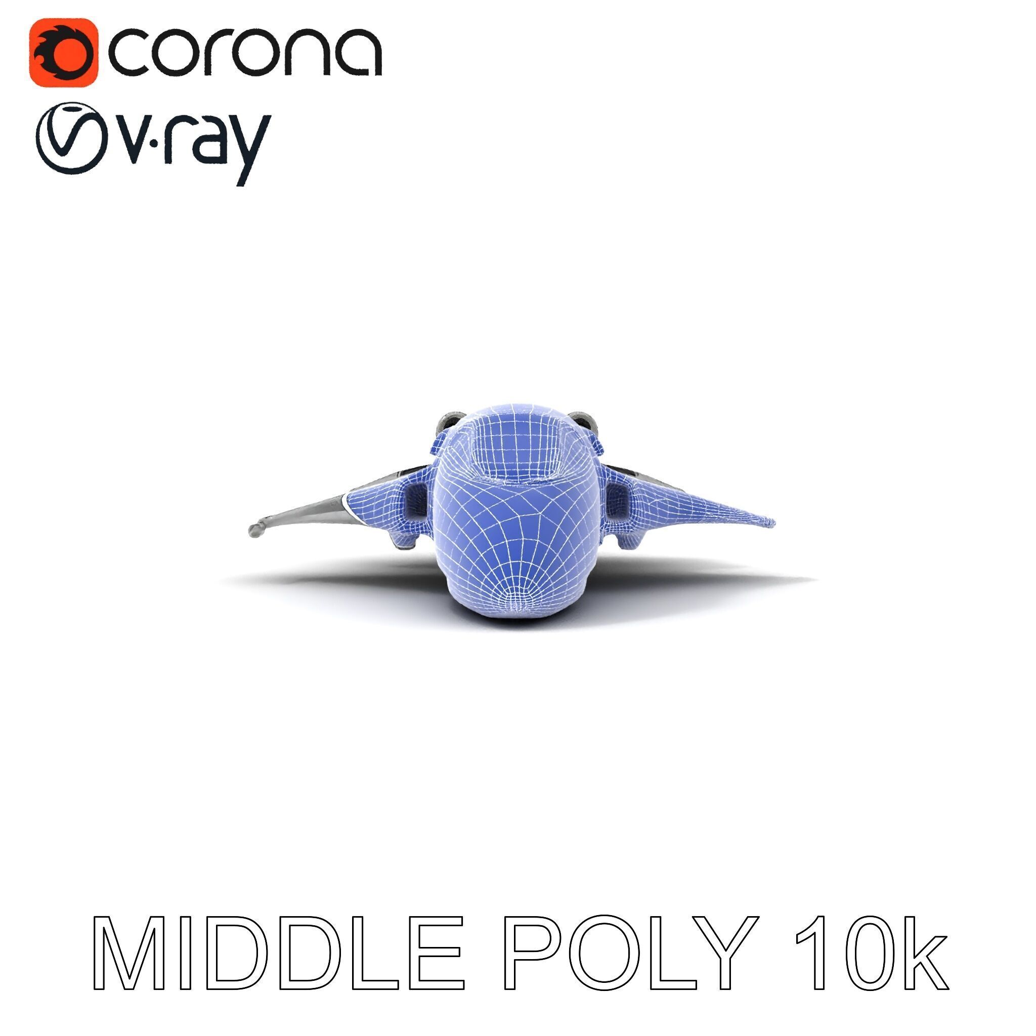 Futuristic Spaceship Model Pack Low-poly 3D model_32