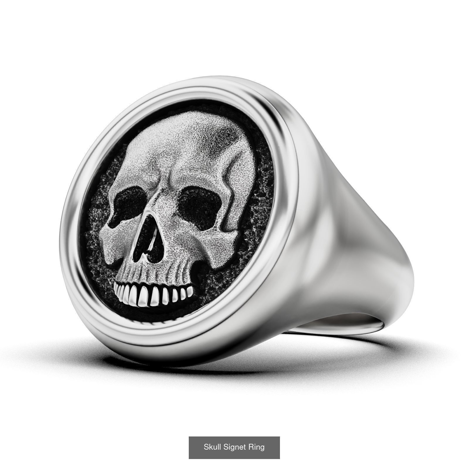 Skull Signet Ring and Pendant 3D Model Collection_5