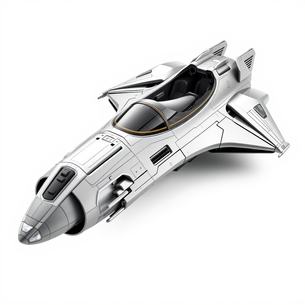 Futuristic Spaceship Model Pack Low-poly 3D model_4