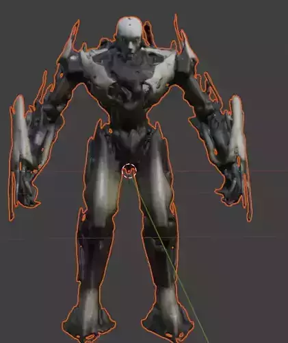 a cheater robot horror and humanoid 2 WITH RIGGED