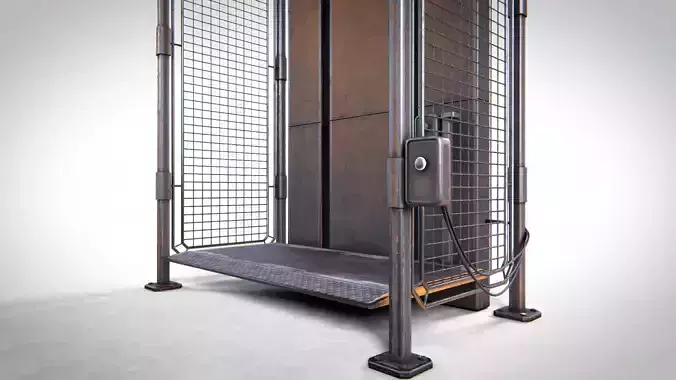 Industrial Elevator PBR Low-poly 3D model