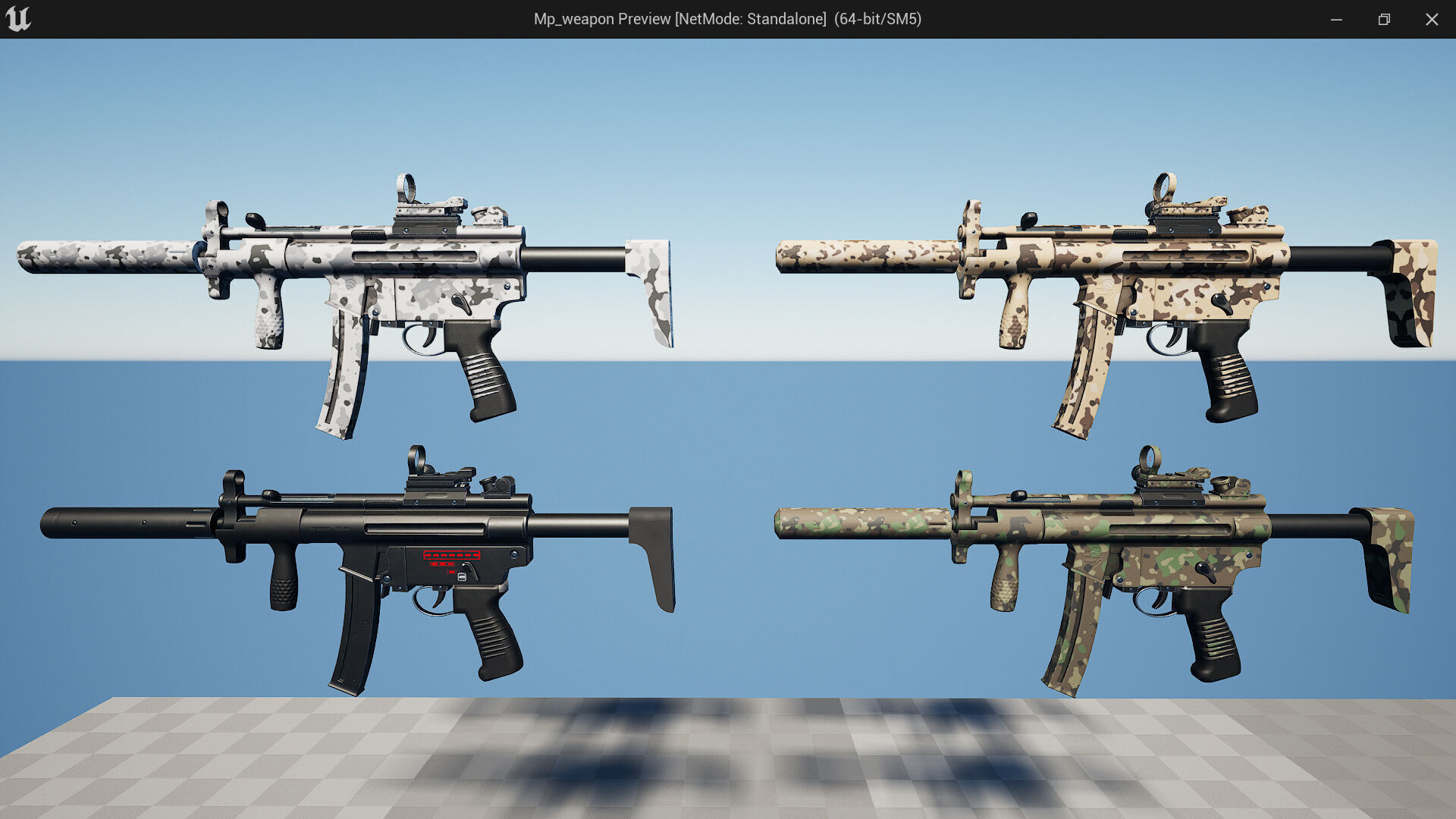 MP5K Weapon Fps - Tps Low-poly 3D model_11