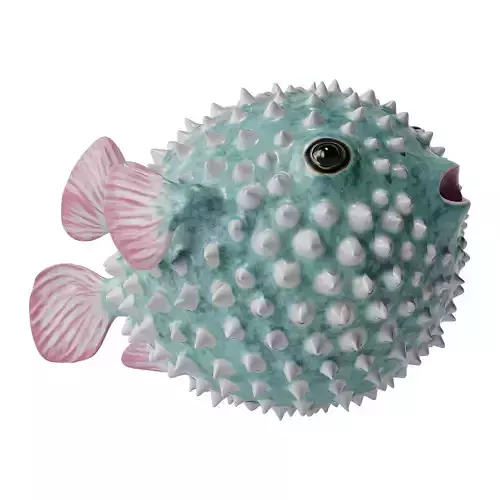 Puffer Fish Sculpture 3D model