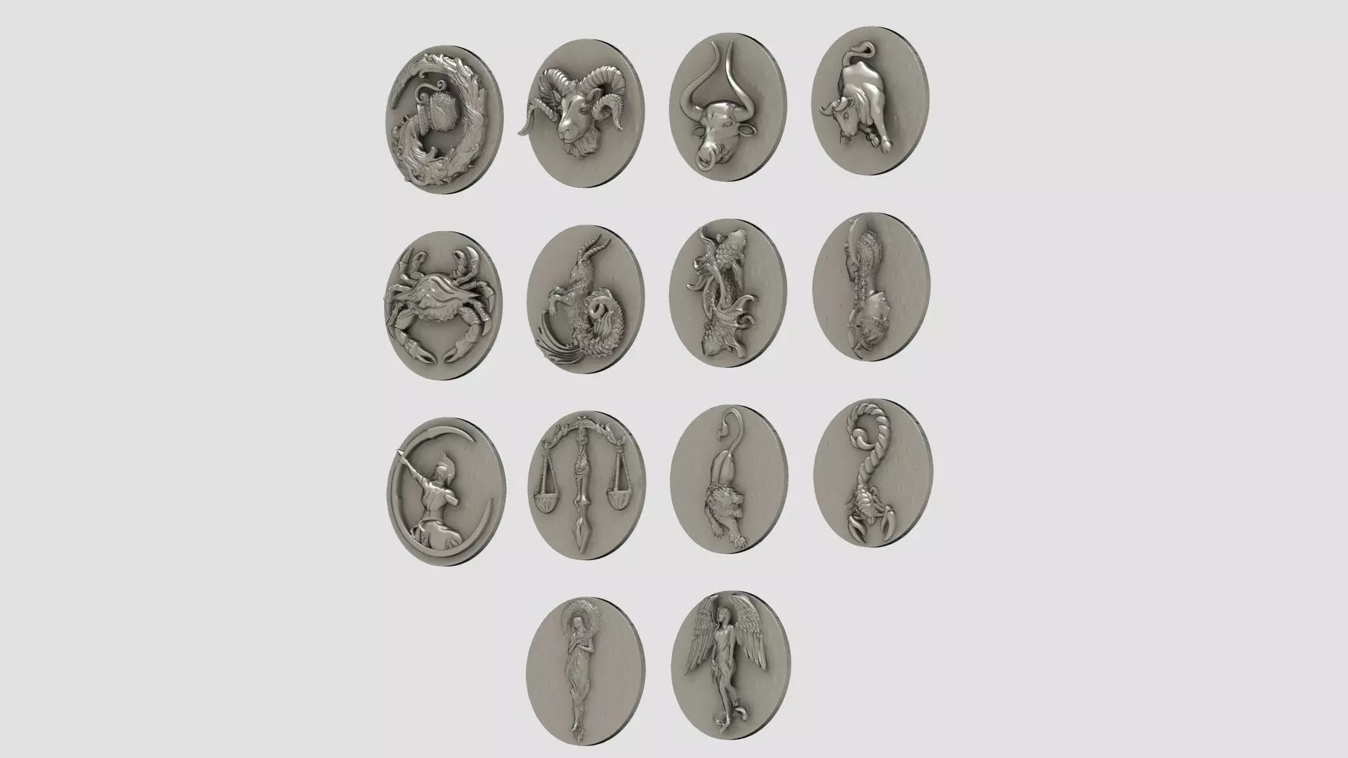 ZORDIAC COIN CHARMS  3D print model_0