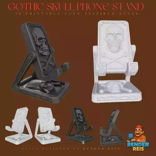 Gothic Skull Phone Stand 5