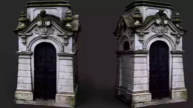 graveyard tomb abandoned mossy temple pt2 PBR photogrammetry