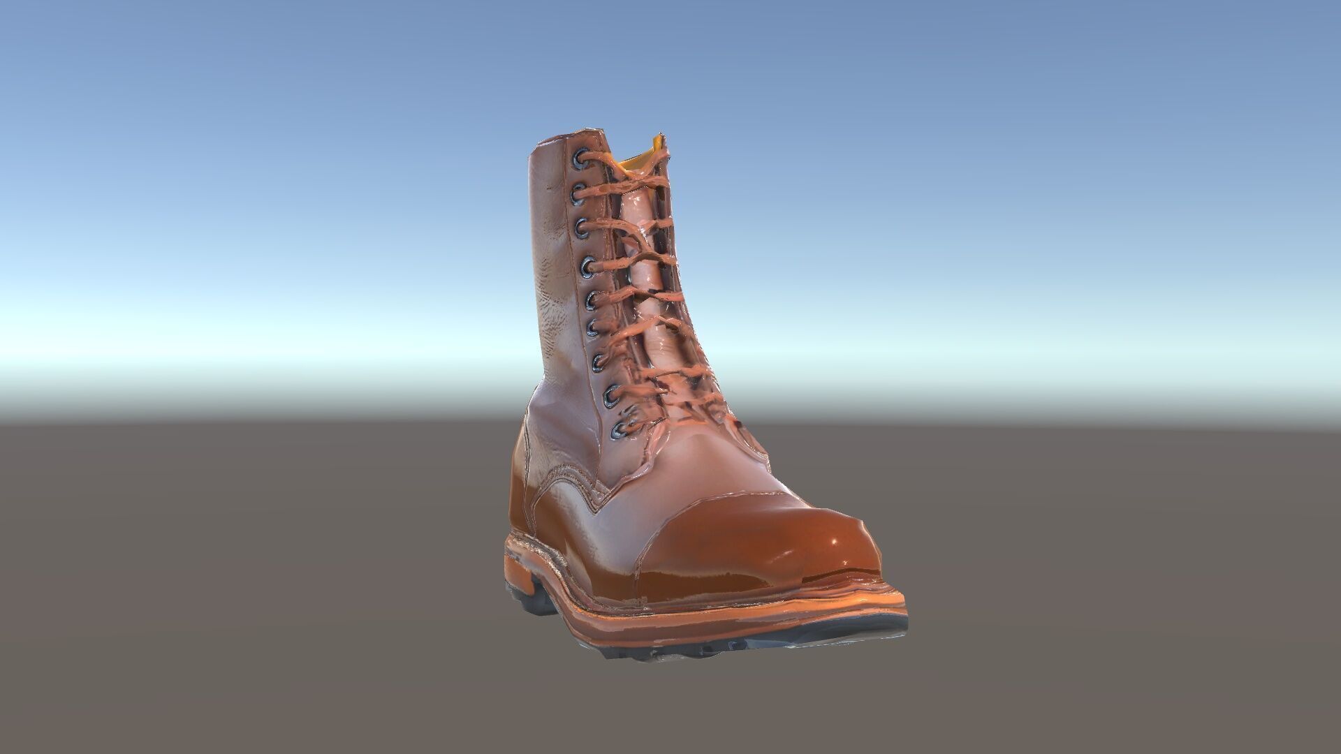 Realistic Leather Boot Model Pack for Interactive Rendering Low-poly 3D model_19