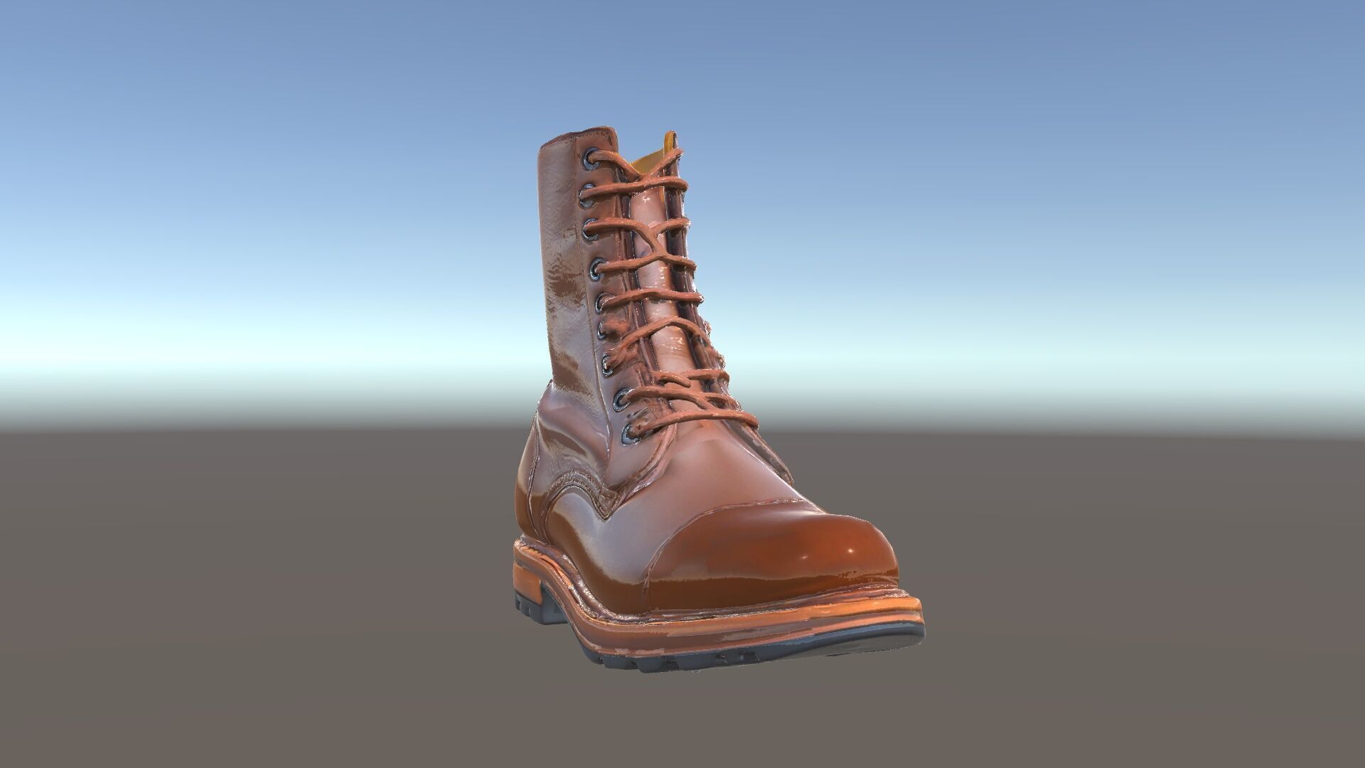 Realistic Leather Boot Model Pack for Interactive Rendering Low-poly 3D model_21