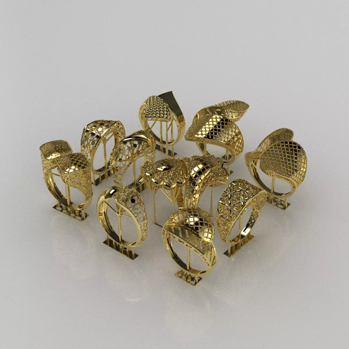 Fusion Ring collection 3D print model 3D print model 3D print model