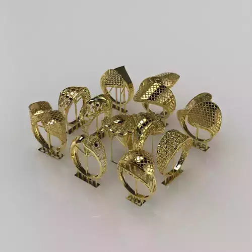 Fusion Ring collection 3D print model 3D print model