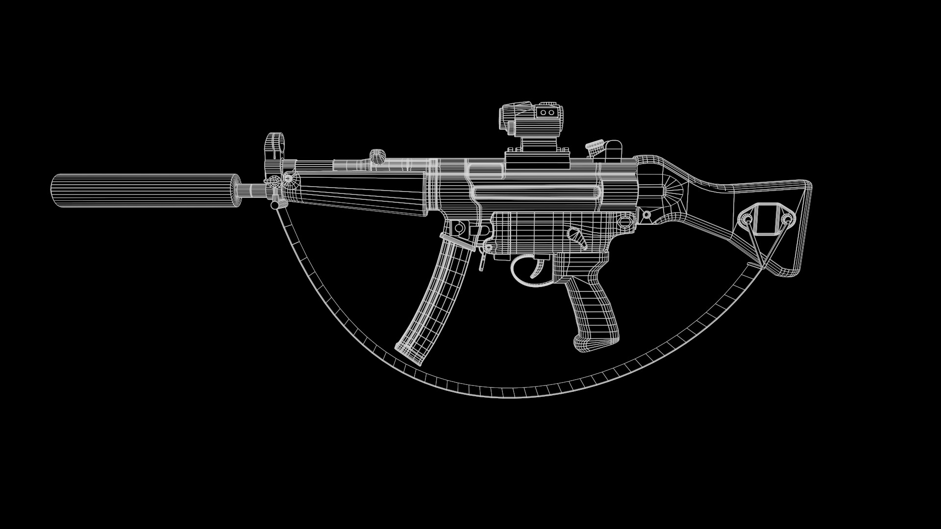 MP5 Submachine gun Fps - Tps Low-poly 3D model_15