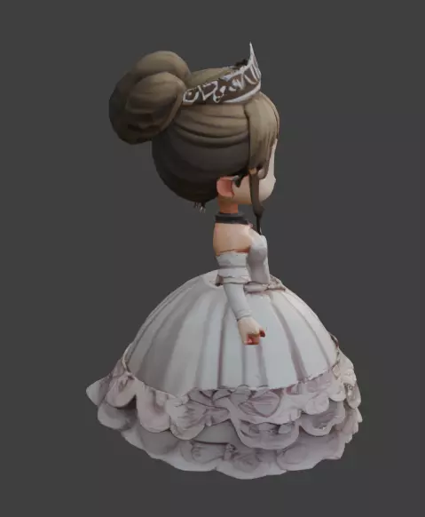 Little Princess Game-Ready 3D Character with PBR Textures Low-poly 3D model