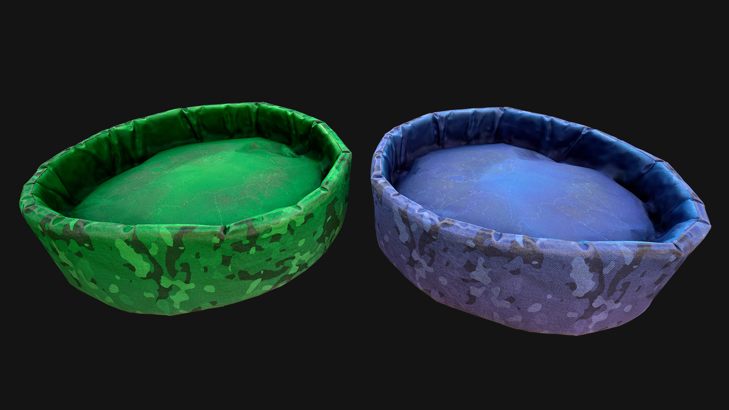 Pet Bed Sofa Pillow Cat Dog Zoo Furniture Pack Low-poly 3D model_33