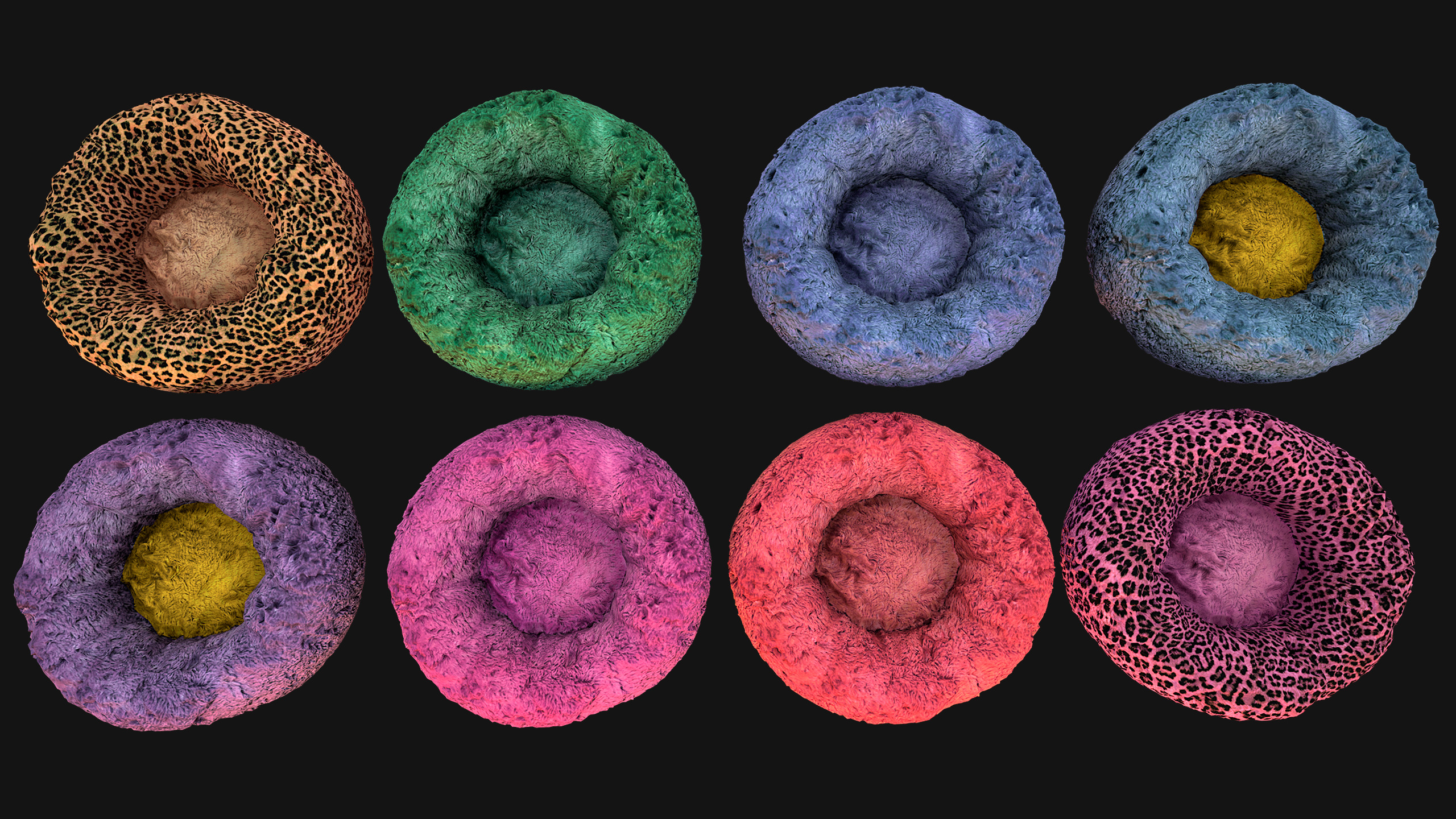 Pet Bed Sofa Pillow Cat Dog Zoo Furniture Pack Low-poly 3D model_18