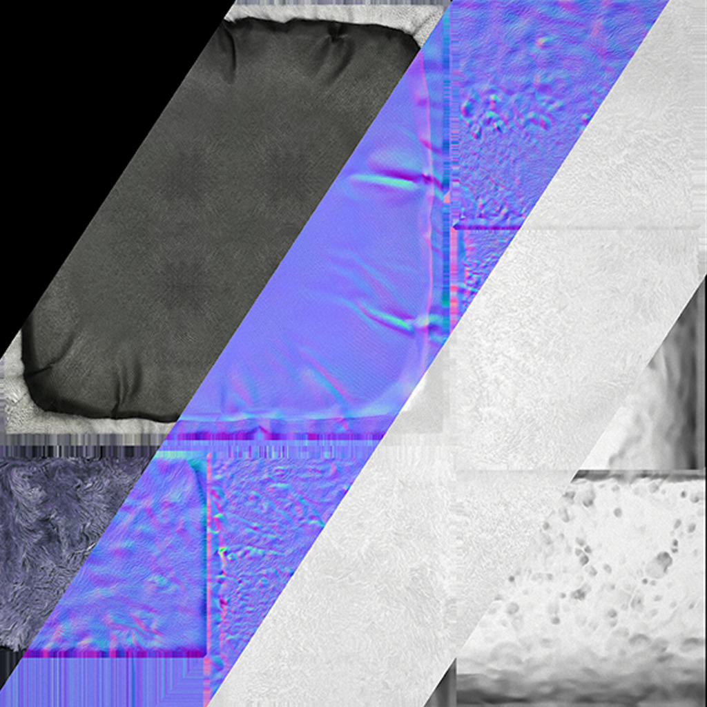 Pet Bed Sofa Pillow Cat Dog Zoo Furniture Pack Low-poly 3D model_81