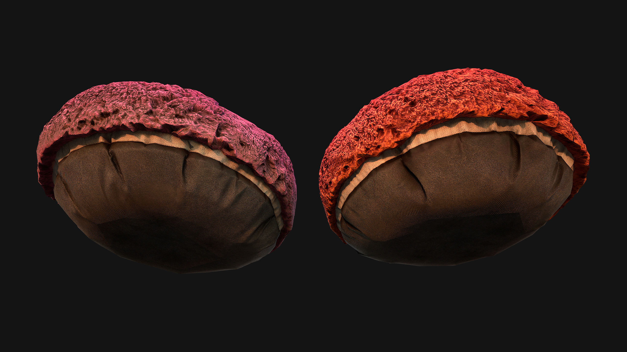 Pet Bed Sofa Pillow Cat Dog Zoo Furniture Pack Low-poly 3D model_53