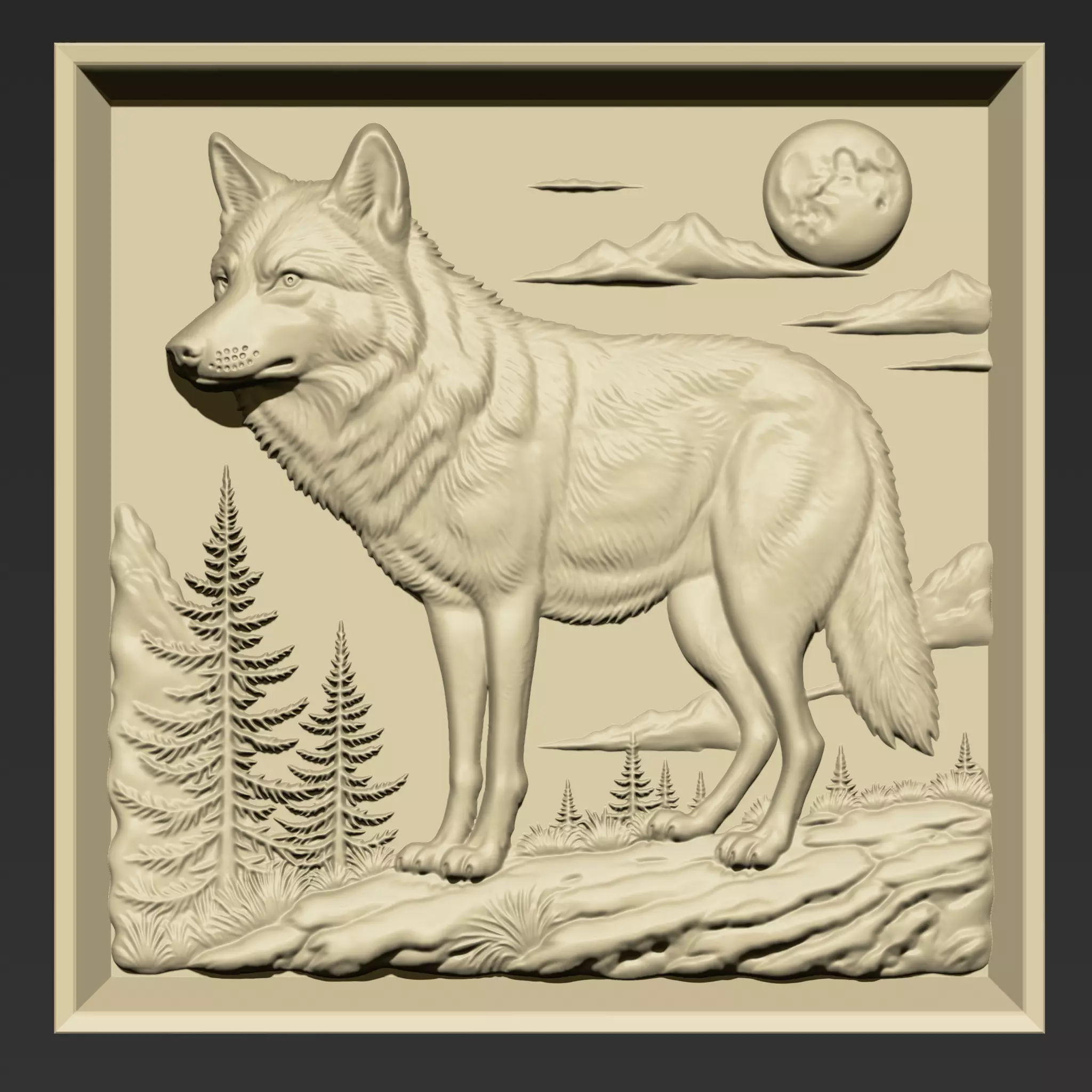 Wolf A74 3D print model