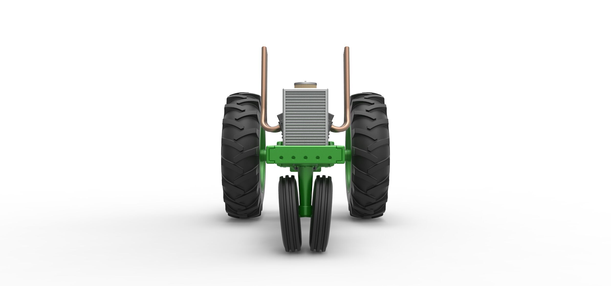 Vintage Small block Pulling tractor Base Version 4 Scale 1 to 25 3D print model_6