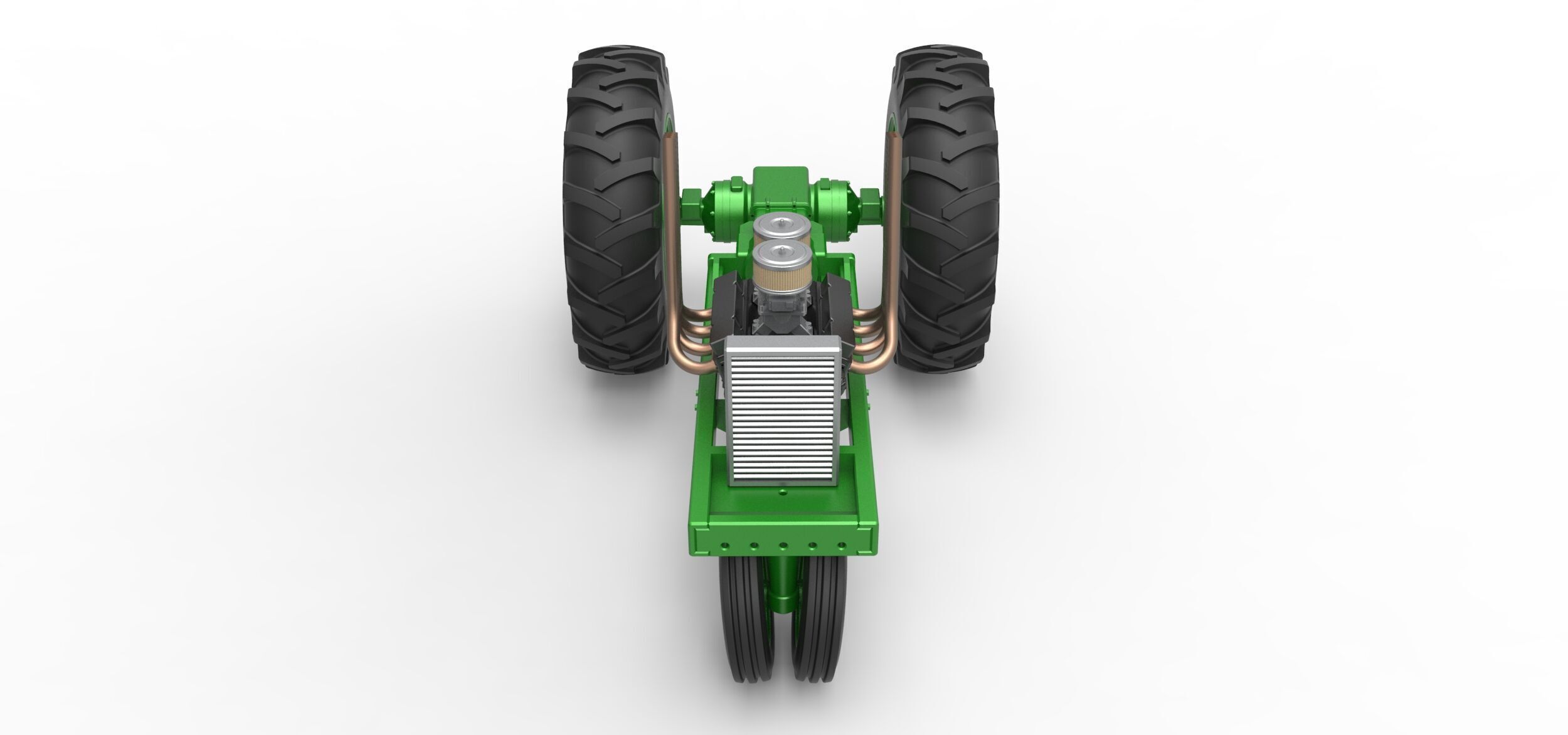 Vintage Small block Pulling tractor Base Version 4 Scale 1 to 25 3D print model_7