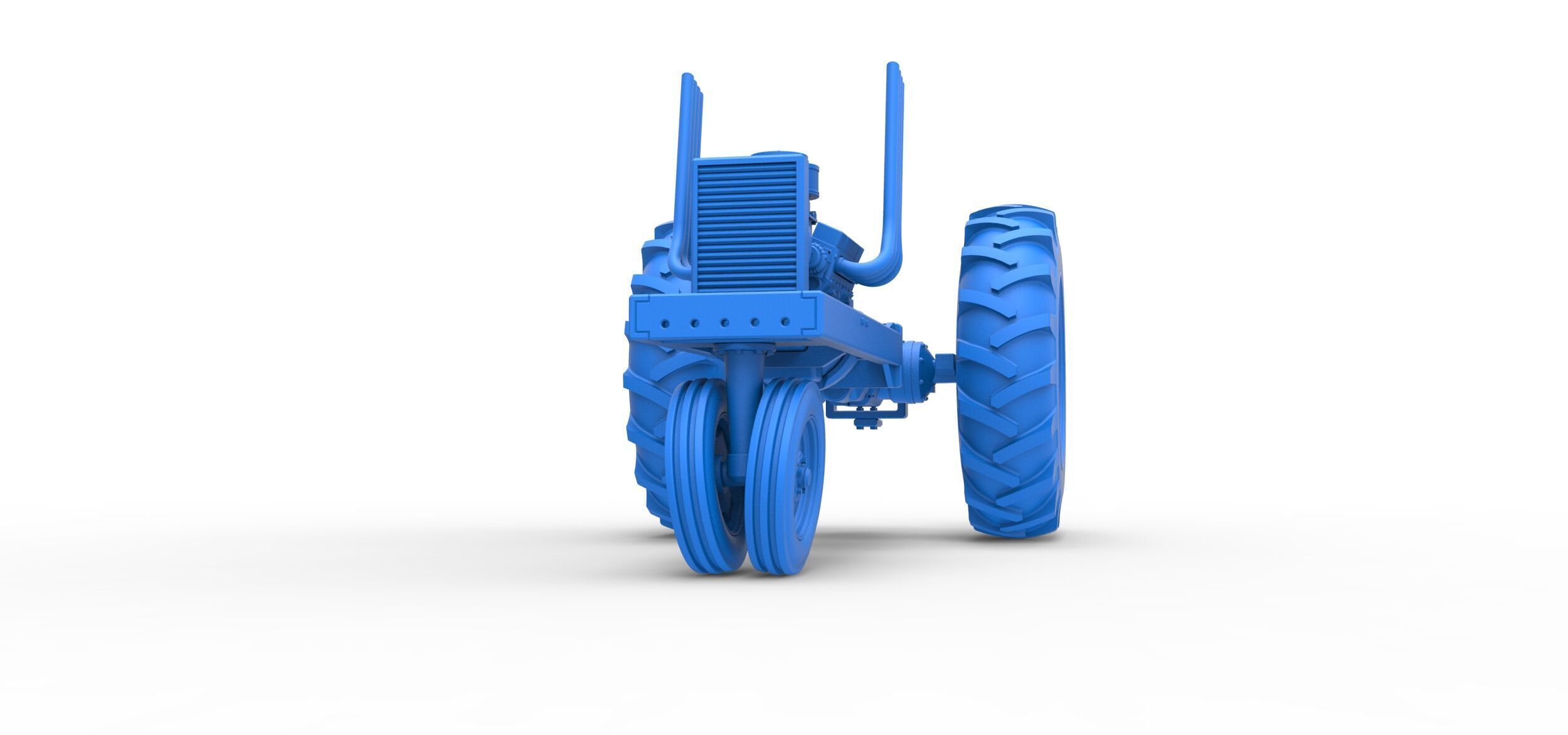 Vintage Small block Pulling tractor Base Version 4 Scale 1 to 25 3D print model_20