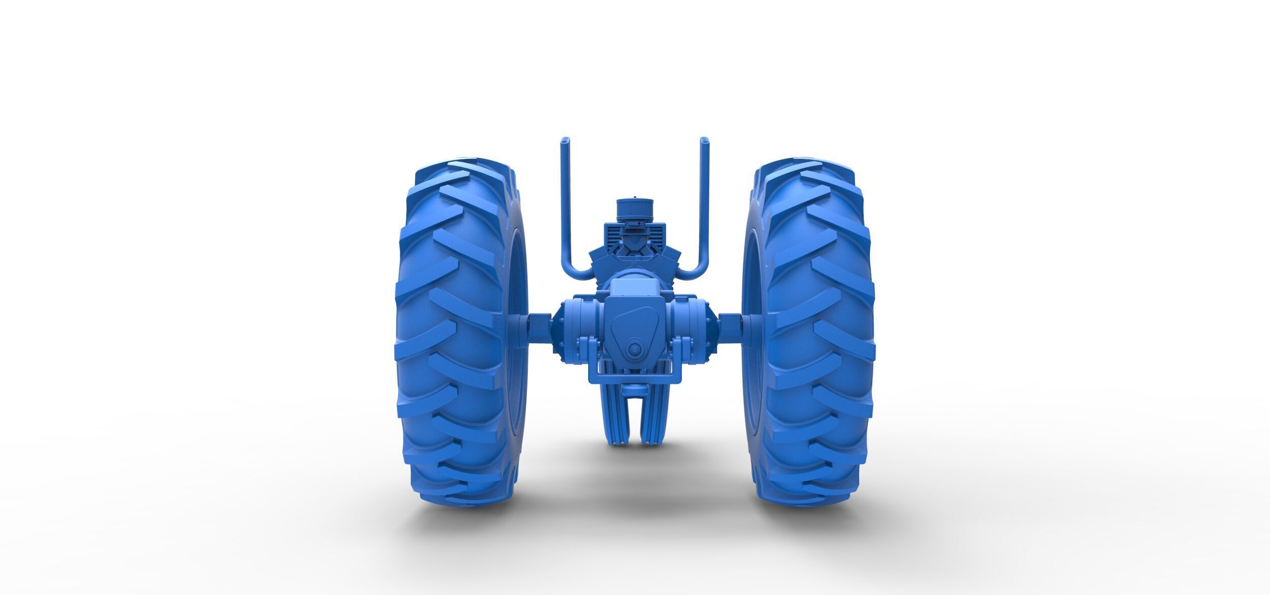 Vintage Small block Pulling tractor Base Version 4 Scale 1 to 25 3D print model_28